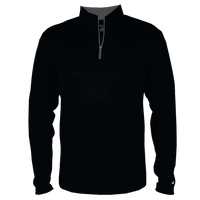 Badger Men's B-Core Quarter-Zip Pullover, Black / Graphite, Front view