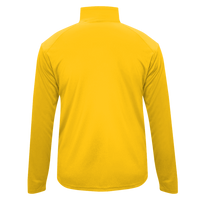 Badger Men's B-Core Quarter-Zip Pullover, Gold / Graphite, Back view