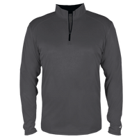 Badger Men's B-Core Quarter-Zip Pullover, Graphite / Black, Front view
