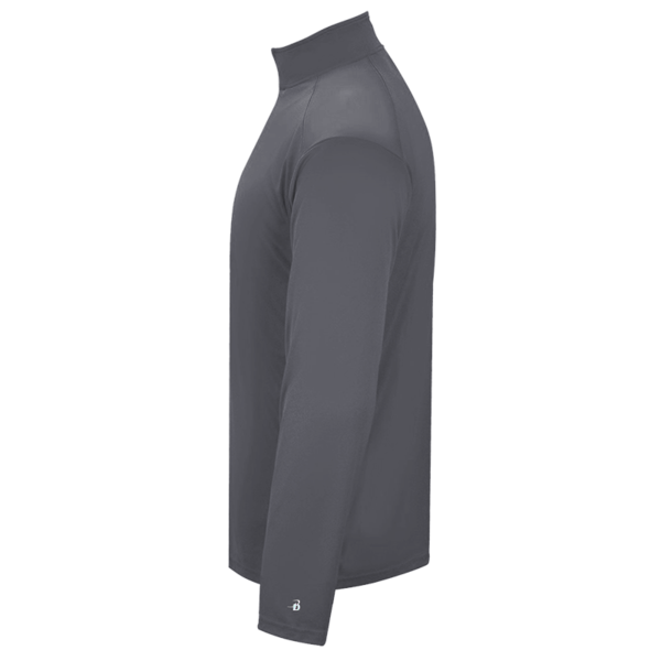 Badger Men's B-Core Quarter-Zip Pullover, Graphite / Black, Left view