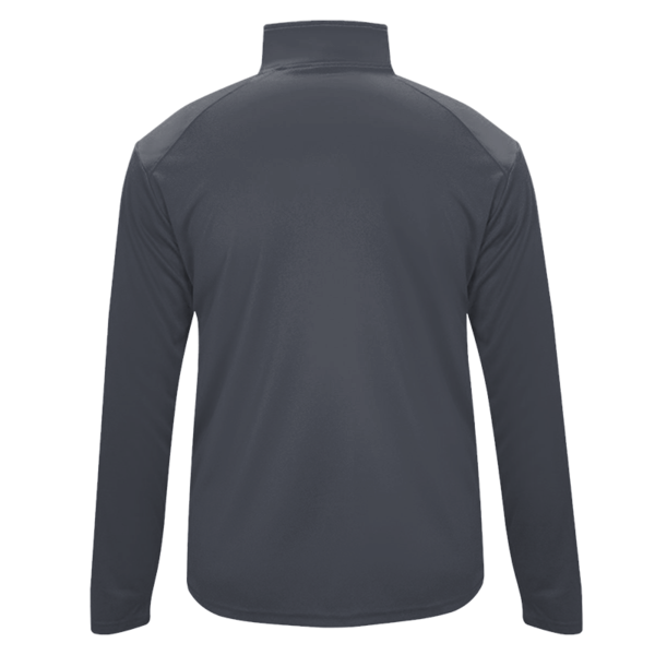 Badger Men's B-Core Quarter-Zip Pullover, Navy / Graphite, Back view