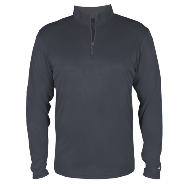 Badger Men's B-Core Quarter-Zip Pullover, Navy / Graphite, Front view
