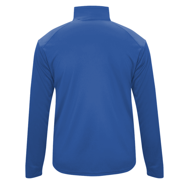 Badger Men's B-Core Quarter-Zip Pullover, Royal / Graphite, Back view