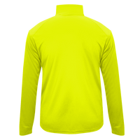 Badger Men's B-Core Quarter-Zip Pullover, Safety Yellow Green / Graphite, Back view