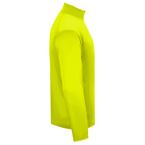 Badger Men's B-Core Quarter-Zip Pullover, Safety Yellow Green / Graphite, Right view
