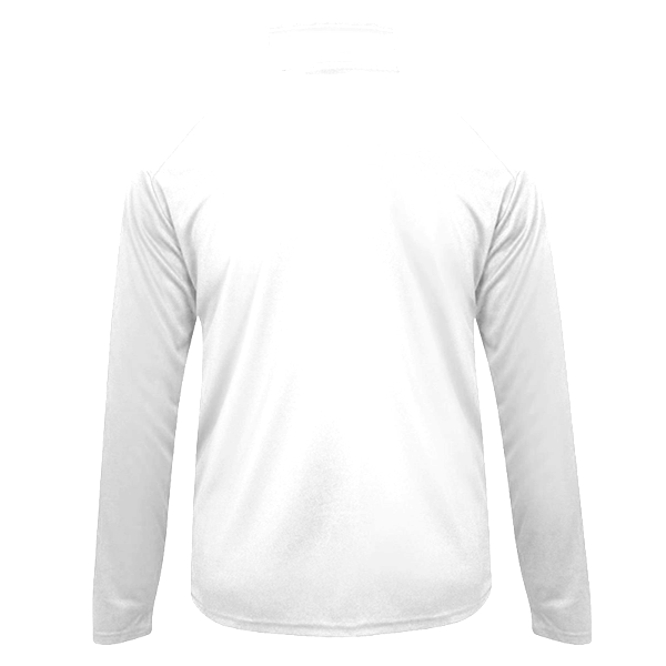 Badger Men's B-Core Quarter-Zip Pullover, White / Graphite, Back view