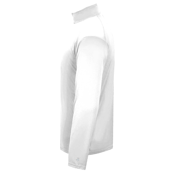 Badger Men's B-Core Quarter-Zip Pullover, White / Graphite, Left view