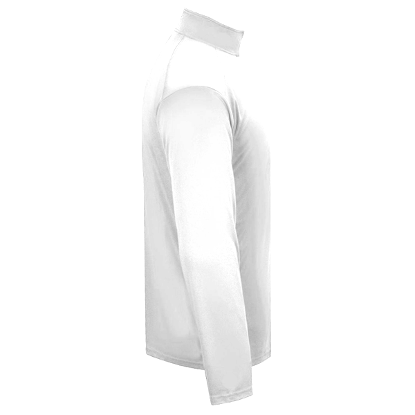 Badger Men's B-Core Quarter-Zip Pullover, White / Graphite, Right view
