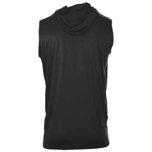 Badger Men's B-Core Sleeveless Hooded T-Shirt, Black, Back view