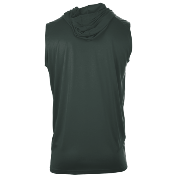 Badger Men's B-Core Sleeveless Hooded T-Shirt, Forest, Back view