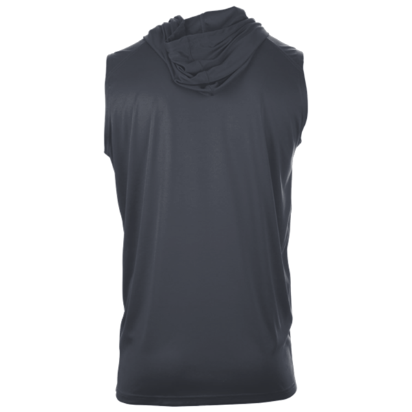 Badger Men's B-Core Sleeveless Hooded T-Shirt, Navy, Back view