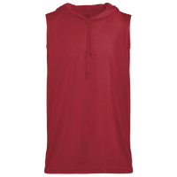 Badger Men's B-Core Sleeveless Hooded T-Shirt, Red, Front view