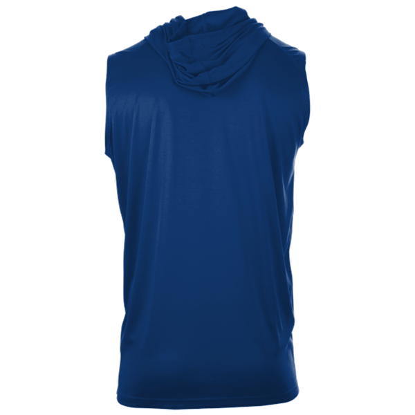 Badger Men's B-Core Sleeveless Hooded T-Shirt, Royal, Back view