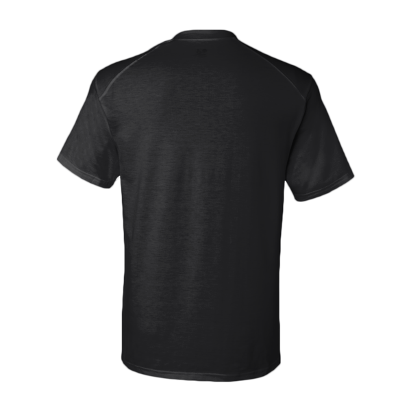 Badger Men's B-Tech Cotton-Feel T-Shirt, Black, Back view