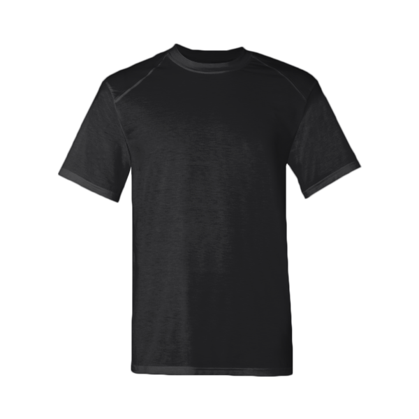 Badger Men's B-Tech Cotton-Feel T-Shirt, Black, Front view