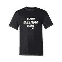 Badger Men's B-Tech Cotton-Feel T-Shirt, Black, Front view, Mockup