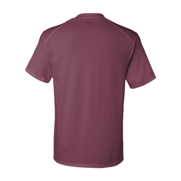 Badger Men's B-Tech Cotton-Feel T-Shirt, Cardinal, Back view