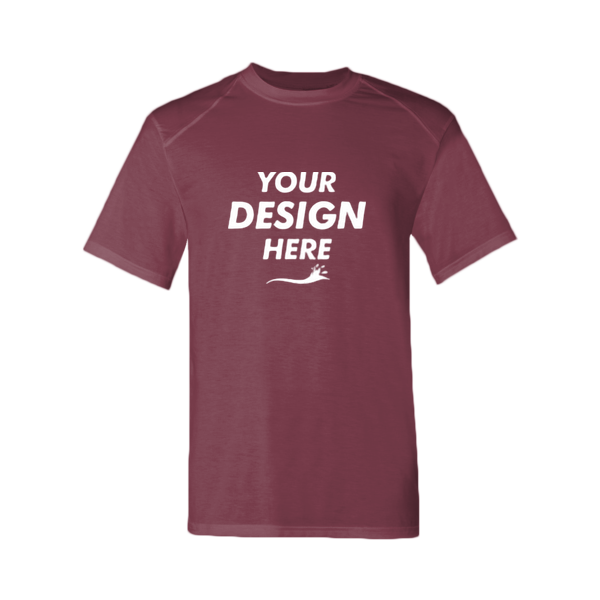 Badger Men's B-Tech Cotton-Feel T-Shirt, Cardinal, Front view, Mockup