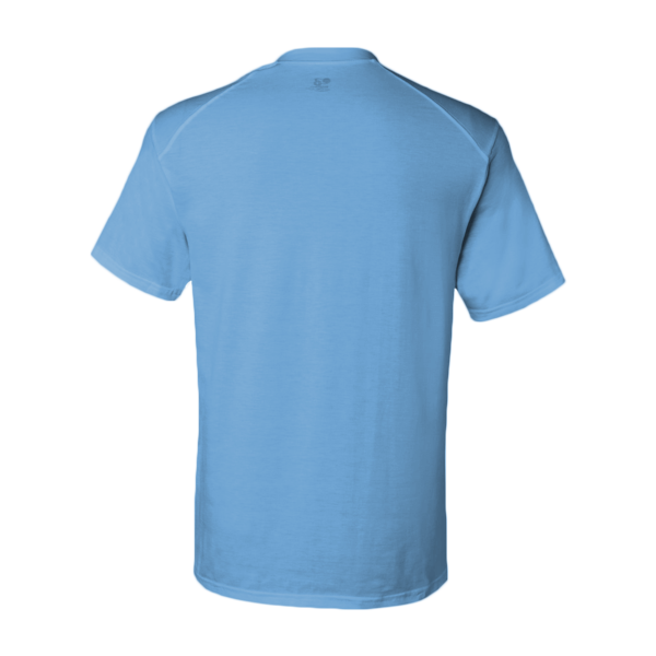 Badger Men's B-Tech Cotton-Feel T-Shirt, Columbia Blue, Back view