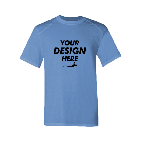 Badger Men's B-Tech Cotton-Feel T-Shirt, Columbia Blue, Front view, Mockup