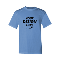 Badger Men's B-Tech Cotton-Feel T-Shirt, Columbia Blue, Front view, Mockup