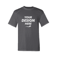 Badger Men's B-Tech Cotton-Feel T-Shirt, Graphite, Front view, Mockup