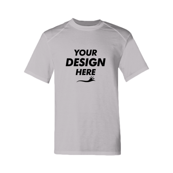 Badger Men's B-Tech Cotton-Feel T-Shirt, Oxford, Front view, Mockup