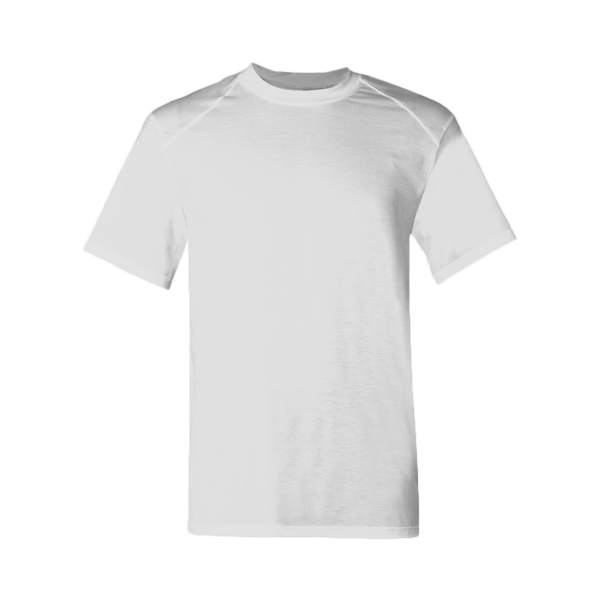 Badger Men's B-Tech Cotton-Feel T-Shirt, White, Front view