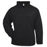 Badger Men's Performance Quarter-Zip Pullover, Black, Front view