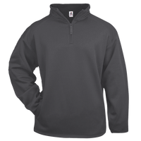 Badger Men's Performance Quarter-Zip Pullover, Graphite, Front view