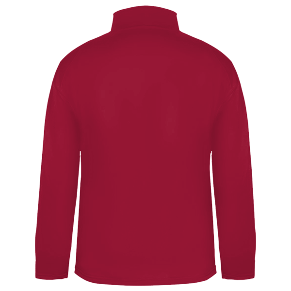Badger Men's Performance Quarter-Zip Pullover, Red, Back view