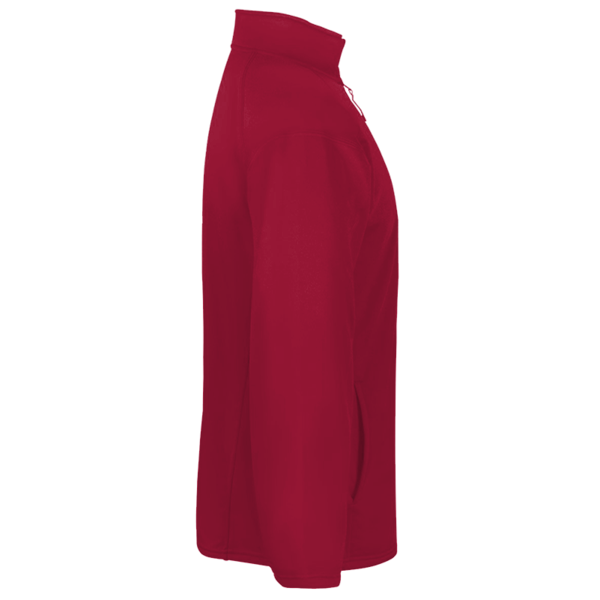 Badger Men's Performance Quarter-Zip Pullover, Red, Right Sleeve view