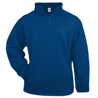 Badger Men's Performance Quarter-Zip Pullover, Royal, Front view