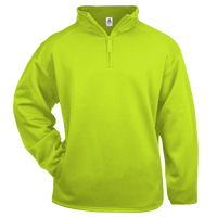 Badger Men's Performance Quarter-Zip Pullover, Safety Yellow, Front view