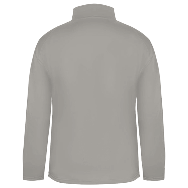 Badger Men's Performance Quarter-Zip Pullover, Silver, Back view