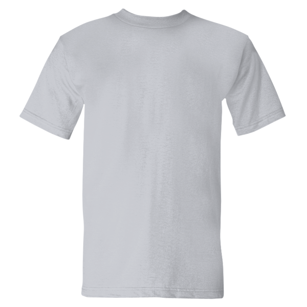 Bayside USA-Made Heavyweight T-Shirt, Ash, Back view
