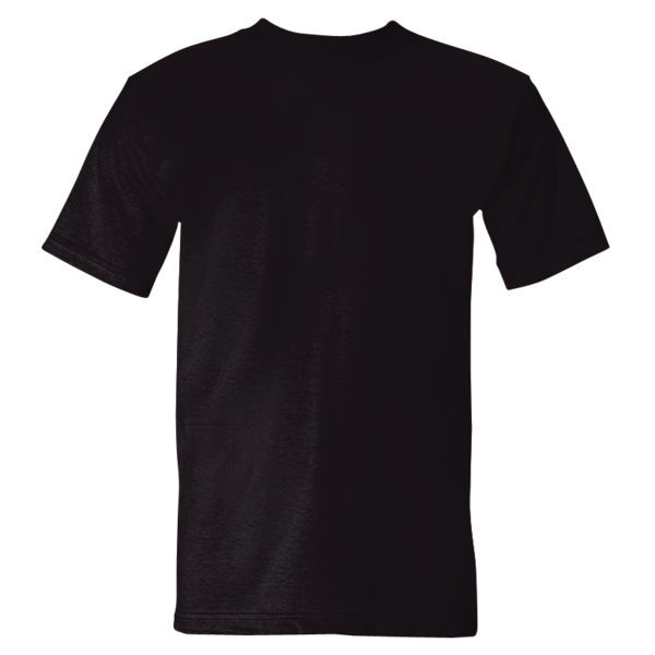 Bayside USA-Made Heavyweight T-Shirt, Black, Back view