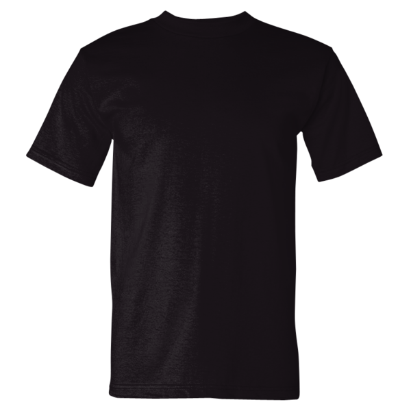 Bayside USA-Made Heavyweight T-Shirt, Black, Front view