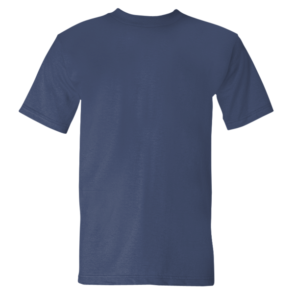 Bayside USA-Made Heavyweight T-Shirt, Bohemian Blue, Back view