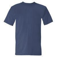 Bayside USA-Made Heavyweight T-Shirt, Bohemian Blue, Back view
