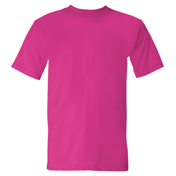Bayside USA-Made Heavyweight T-Shirt, Bright Pink, Back view