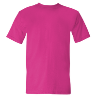 Bayside USA-Made Heavyweight T-Shirt, Bright Pink, Back view