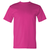 Bayside USA-Made Heavyweight T-Shirt, Bright Pink, Front view
