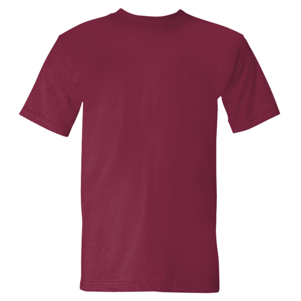 Bayside USA-Made Heavyweight T-Shirt, Burgundy, Back view