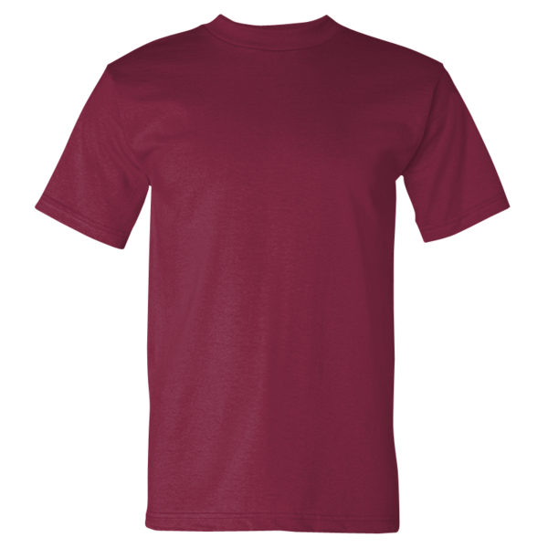 Bayside USA-Made Heavyweight T-Shirt, Burgundy, Front view