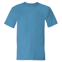 Bayside USA-Made Heavyweight T-Shirt, Carolina Blue, Back view