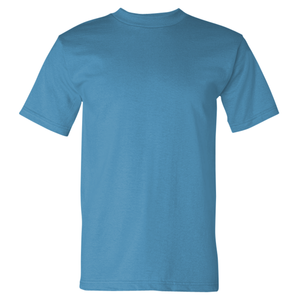 Bayside USA-Made Heavyweight T-Shirt, Carolina Blue, Front view