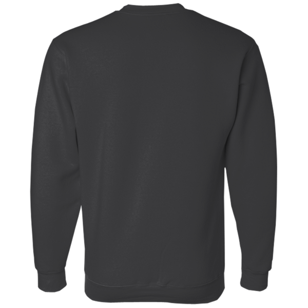 Bayside Unisex USA-Made Crewneck Sweatshirt, Charcoal Heather, Back view