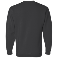 Bayside Unisex USA-Made Crewneck Sweatshirt, Charcoal Heather, Back view