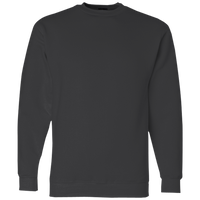 Bayside Unisex USA-Made Crewneck Sweatshirt, Charcoal Heather, Front view